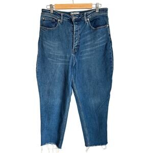 Free People Button Fly Straight leg Fray Style 6185-16515125 Size 31